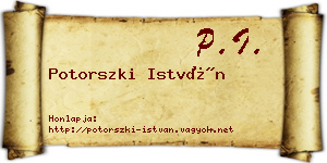 Potorszki István névjegykártya